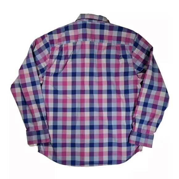 Tommy Bahama Siesta Key Check Collection Pink Blue Men's Large Long Sleeve - Picture 5 of 11
